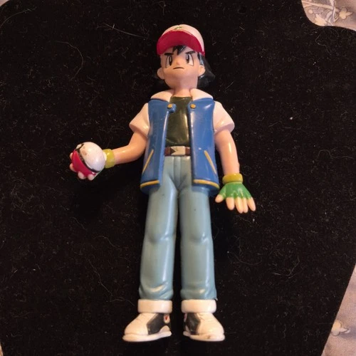 TOMY Pokemon Ash Ketchum 4.75" Figure 1998 Game Freak Vintage Trainer Loose