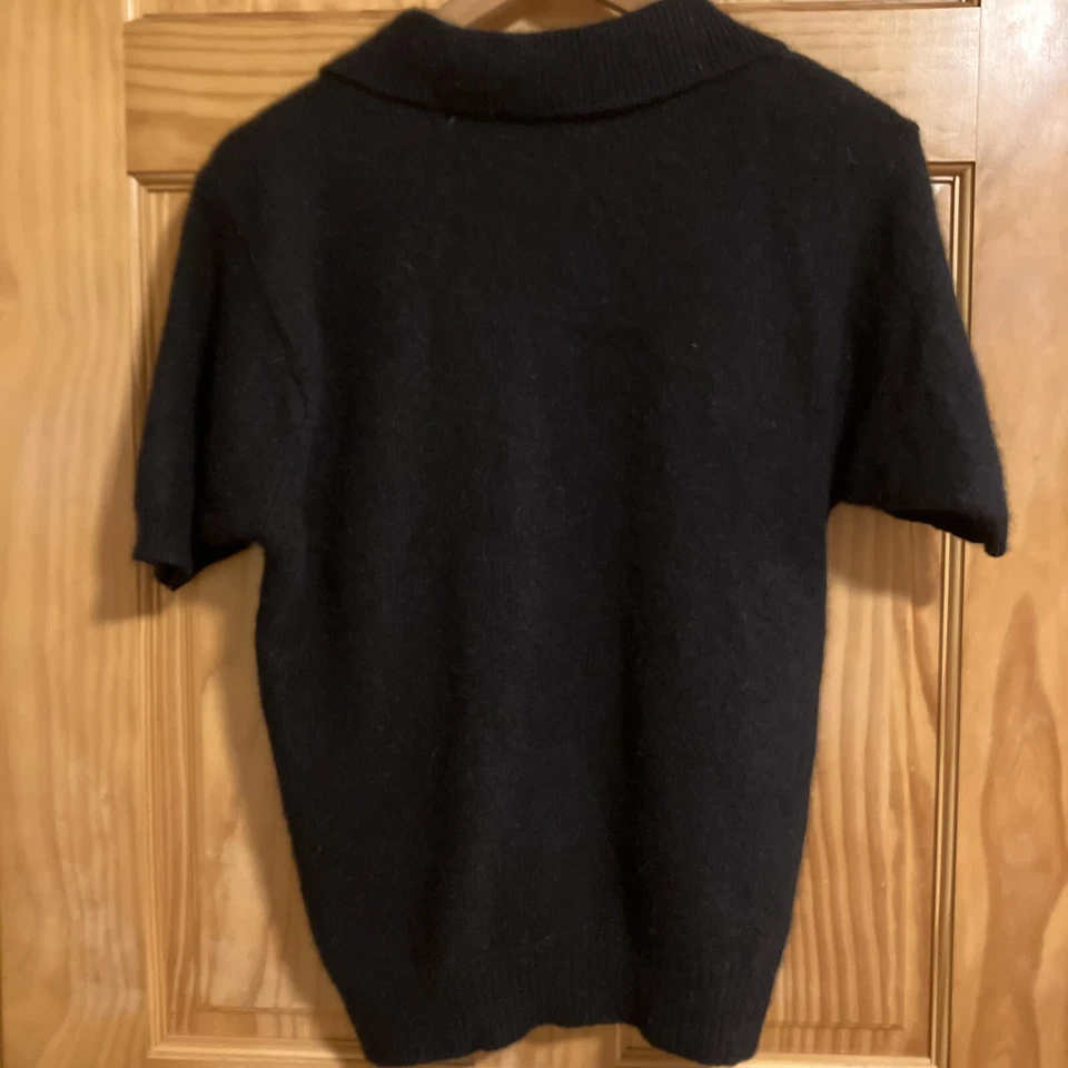 Suéter de Lana Vintage Nordstrom Punto de Vista Angora Corderos M Negro Mangas Cortas Foto 3 de 3