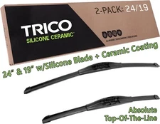 Top-of-the-line TRICO Silicone Ceramic Wiper Blades 24"+19" 2-Wiper Pack