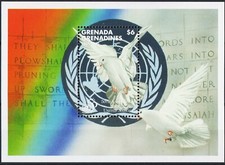 Grenada Grenadines 1995 UN UNO United Nations Globe Pigeon/Dove Birds m/s MNH