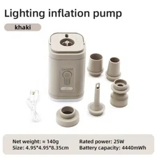 3 in 1 Electric Air Pump Compressor USB Charging Inflator/Deflator with Light