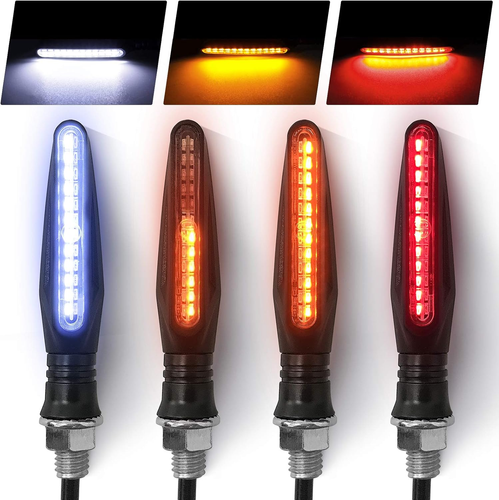 Motorcycle Flowing Turn Signal Lights /brake Indicators 12v(Pack of 4) - Picture 8 of 12