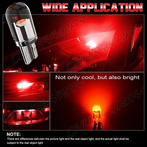 5x Bombillas LED T10 194 ROJAS para Panel de Instrumentos Calibrador Cluster Tablero Luz - Imagen 11 de 13