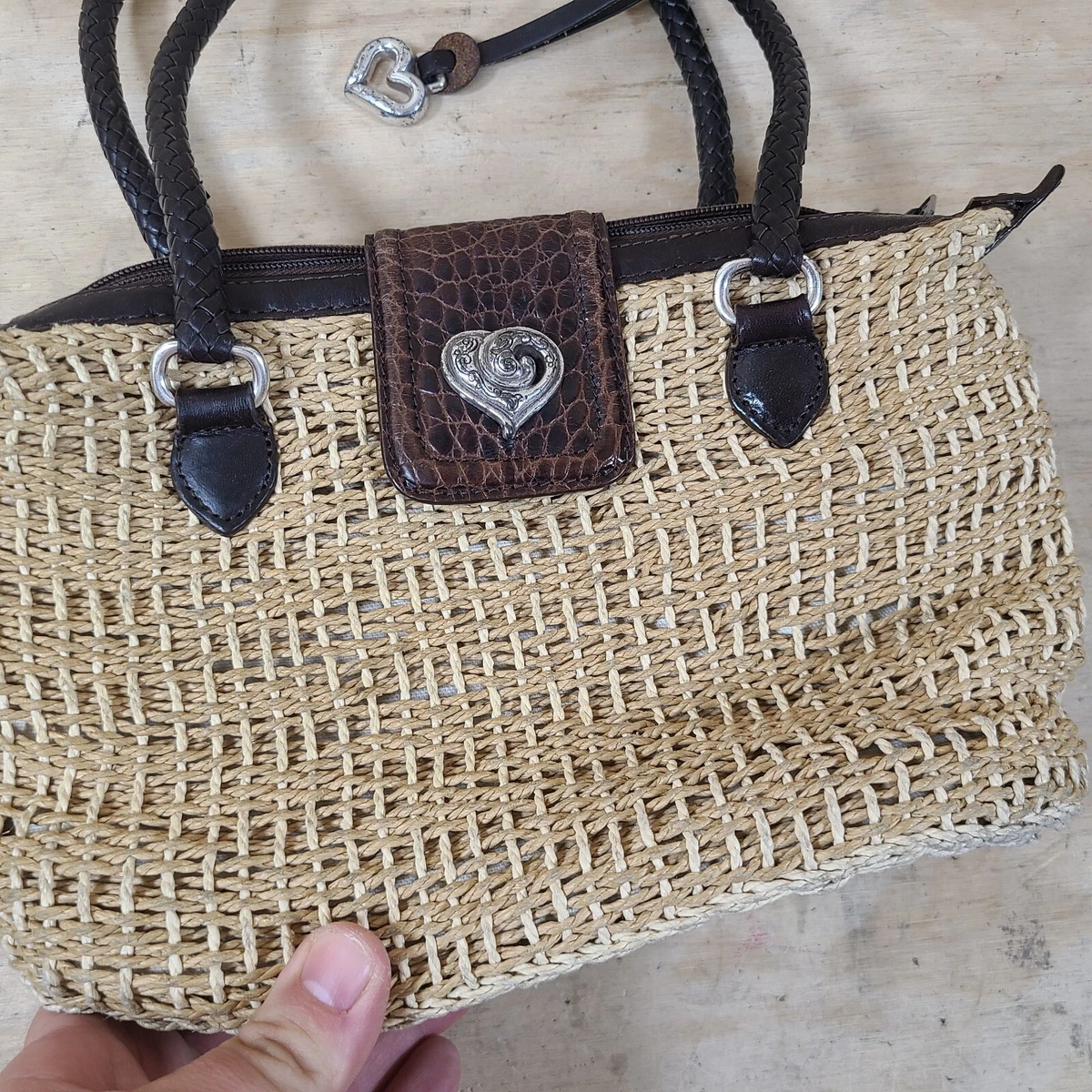 Brighton Carmine Woven Straw Tote Handbag #12253 | Auctionninja.com