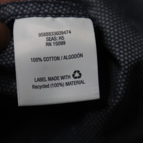 Structure Button Shirt Mens Medium Gray Minimal Retro Camo Flower Flip Cuff EUC - Picture 11 of 14