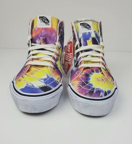Vans Sk8-Hi Tapered Washed Tie Dye Skate Sneaker Women's Size 9.5 Men's Size 8 - Picture 3 of 10