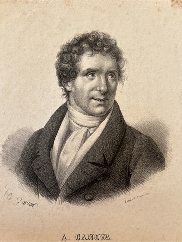 Portrait Miroir Sculpteur Antonio Canova. Néoclassique italiano.lit.1822 - Picture 2 of 5