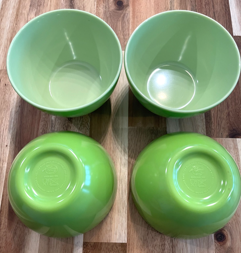 Hard-To-Find Set of 4 ZAK Designs BOWLS Green Melamine 5.5" Wide by 3.25" Tall - Picture 4 of 4