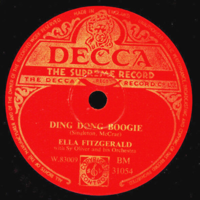 ELLA FITZGERALD & ORCH. Ding Dong Boogie/ Preview   Schellackplatte 78rpm  X4147