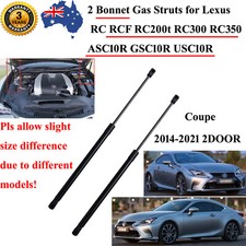  2 Bonnet Gas Struts for Lexus RC F RC200t RC300 RC350 2014-2021 Front Hood Stay