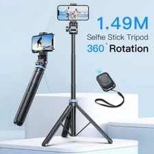 Selfie Stick Tripod  Lightweight with Wireless Bluetooth Remote Tripod Stand