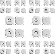 20 Sets Plum Magnetic Snaps Buttons for Sewing Supplies 15Mm Purse Snap Clasps B