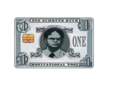 "Dwight Money" Funny Credit / Debit Card Skin Cover Decal Sticker *SMALL CHIP