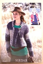New Original Sirdar Indie Ladies Jacket Knitting Pattern 9593