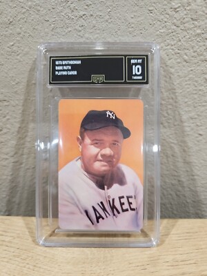 1973 Smithsonian Museum Babe Ruth Playing Card 3 of Clubs Jersey Number ...