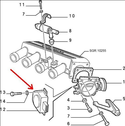 Potenciómetro Cuerpo de Admisión Alfa FIAT Lancia Ferrari Citroen Opel 7637025 - Imagen 6 de 6
