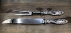 Decor by Gorham Sterling Silver large 2 piece Carving Knife and Fork Set