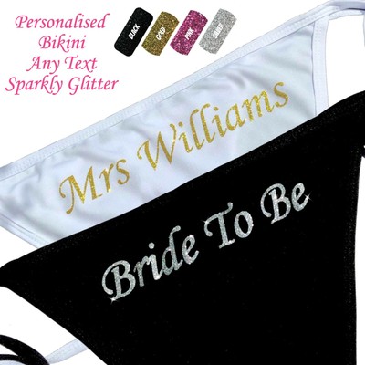 personalised bride bikini
