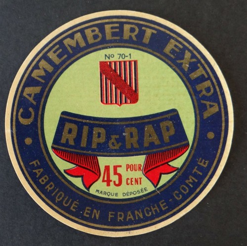 CAMEMBERT RIP & RAP Franche-Comté cheese label 10 cheese label
