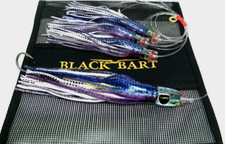 Black Bart EL SQUID JR Trolling Lure Daisy Chain Rigged - PURPLE BLUE WHITE DOT