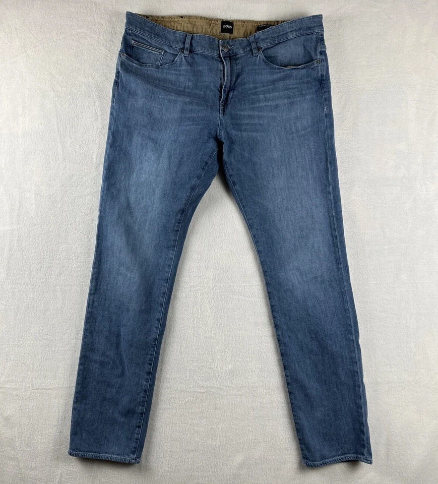 Hugo Boss Candiani Jeans 36x34 Finest Italian Stretch Lightweight Fits 37x32 - Image 2 of 4