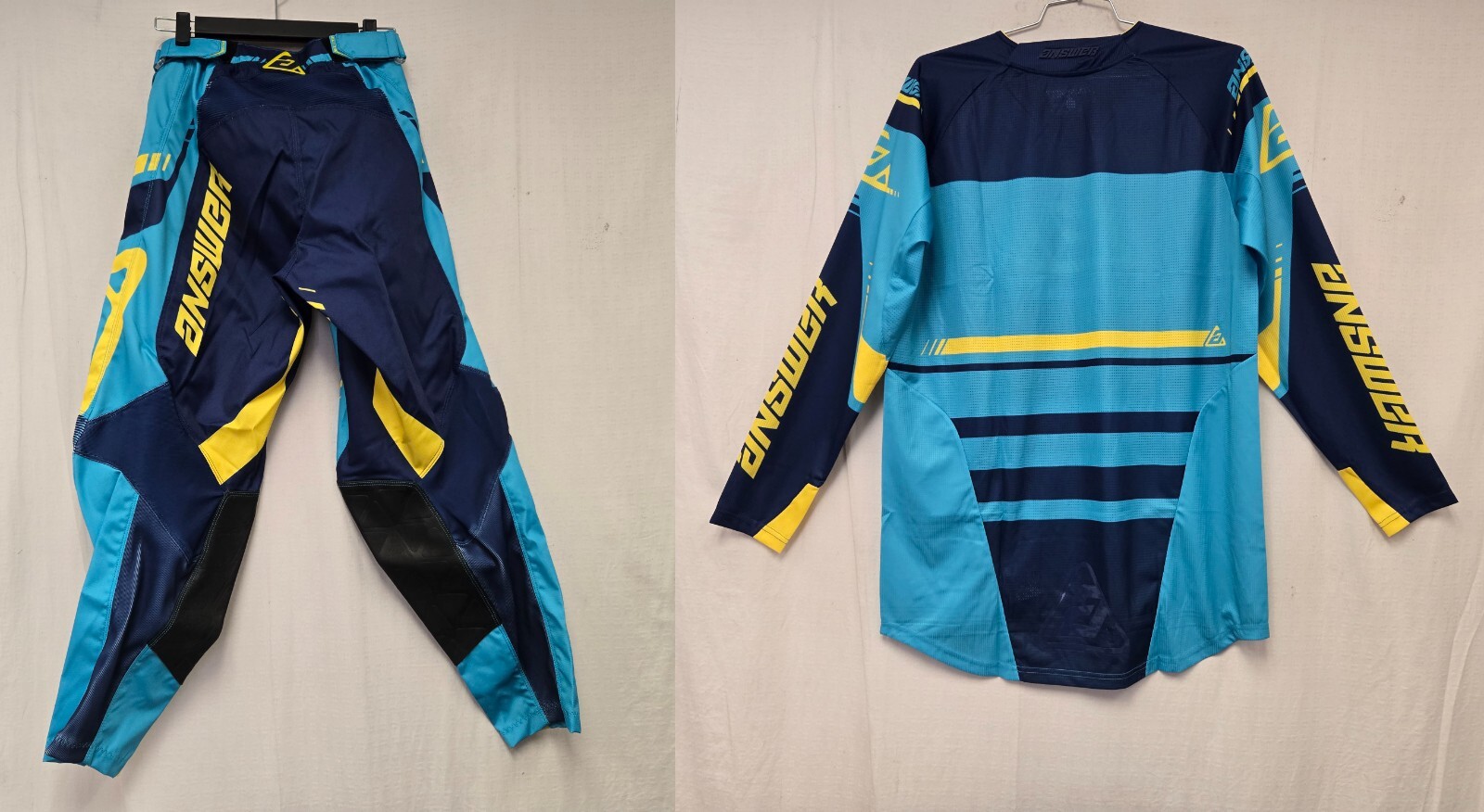 Answer Racing ANSR Elite Motocross Gear Set Navy/Yellow Mens 34/Large SAMPLE