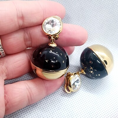 Garavani Valentino Gold & BlackTone With Crystal Clip On