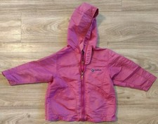 Vintage Oshkosh B'Gosh Girls Zip Up Hooded Purple Floral Windbreaker EUC