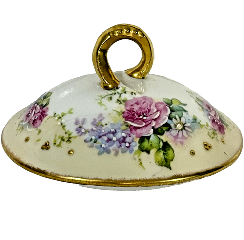 Antique Limoges Creamer & Sugar Set – LS&S / Ahrenfeldt Roses Gold Trim France - Picture 11 of 23
