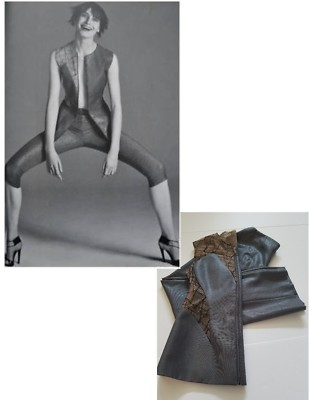 GIANNI VERSACE COUTURE GREY METALLIC MESH PANT SUIT **RARE