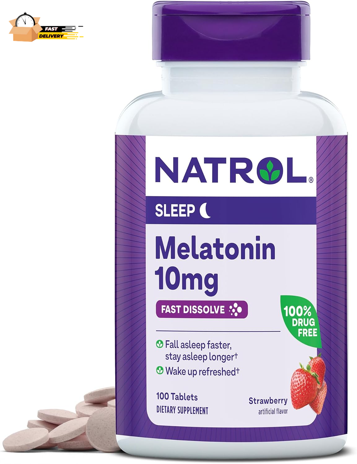 Fast Dissolve Melatonin 10 Mg, Melatonin Supplements for Restful Sleep, Sleep S