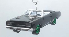 Christmas Ornament for 1969 Plymouth GTX Convetible Black /Green Rims Ltd Ed