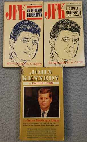 Vintage JFK Biography Paperback Book Lot of 3 President John F Kennedy 1960s