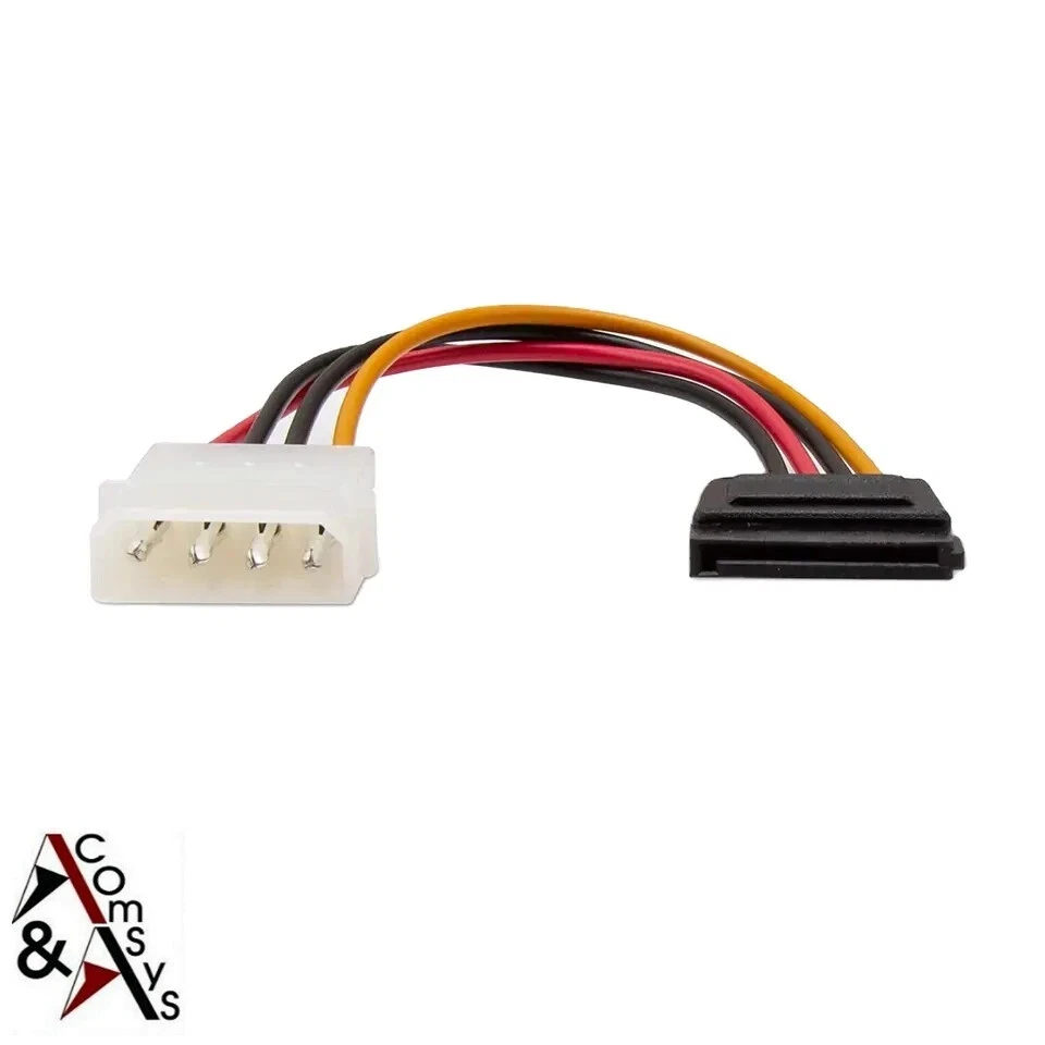 15cm IDE auf SATA Stromkabel / Adapter 4Pin Molex zu 15Pin S-ATA #ITS - Bild 2 von 4