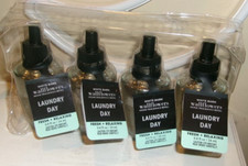 4 Bath Body Works Wallflower LAUNDRY DAY Fragrance Plug-In Refills
