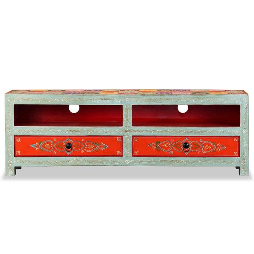Mangoholz Massiv TV Schrank Möbel Fernsehschrank Fernsehtisch Lowboard vidaXL - Bild 3 von 7