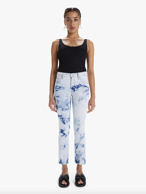 Mother Insider Ankle Fray In A Tizzy Tie Dye Jeans Size 26 New