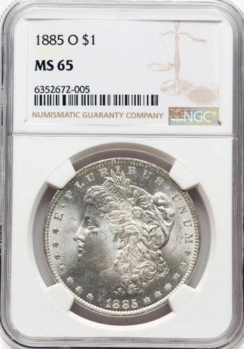 1885-O MORGAN SILVER DOLLAR NGC MS 65 UNC