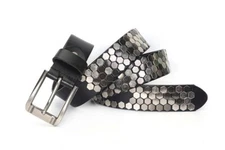 Real Leather Waist Belt Heavy Metal Rivet Studded Unisex Punk Waistband Handmade