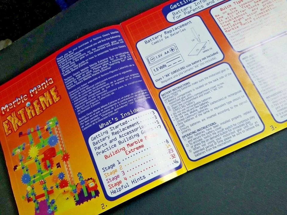 Learning Journey Techno Gears Marble Mania EXTREME Instruction Manual ONLY!!!! - Image 4 of 4