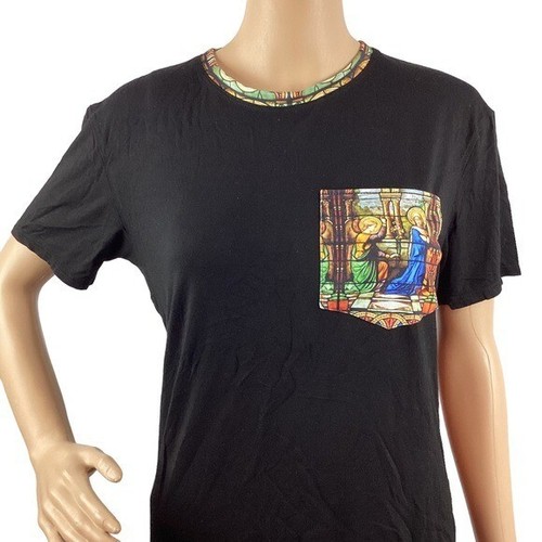 BlackMilk Cathedral Pocket Tee Size XS Black Short Sleeve - Picture 2 of 7