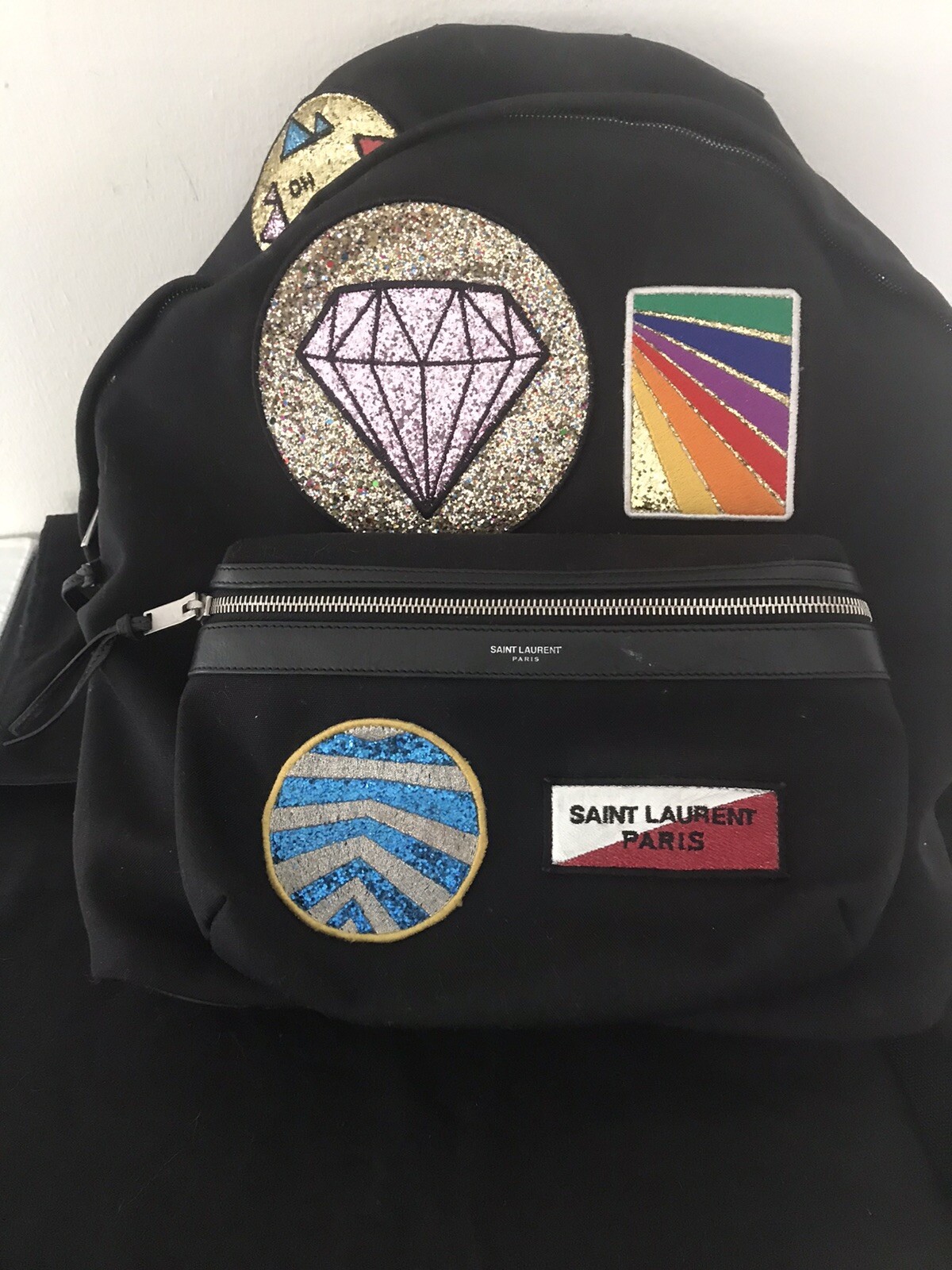 SAINT LAURENT BLACKPACK MULTI PACH CITY.