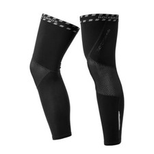 ROCKBROS Winter Fleece Warm Riding Sports Windproof Leg Warmers Black Leg Covers