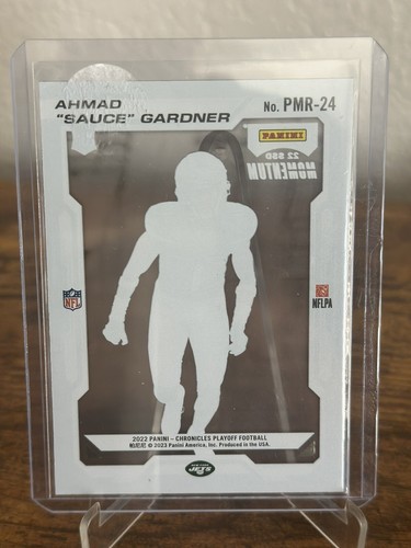 Ahmad “Sauce” Gardner 2022 Chronicles Playoff Momentum Rookie RC #PMR-24 Jets - Picture 2 of 2