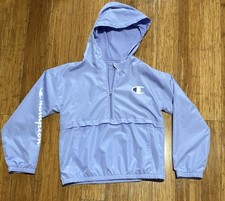 Youth Girls Champion Purple Rain Jacket Pullover Size XL