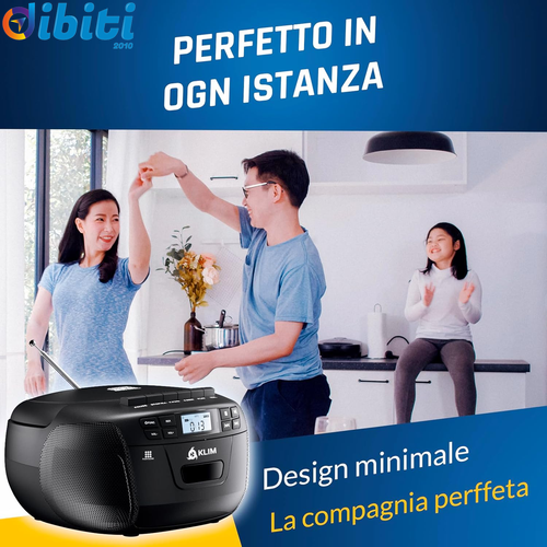 Lettore CD Con Custodia + Lettore Cassette Audio, AM/FM Radio Bluetooth, Stereo - Foto 7 di 12