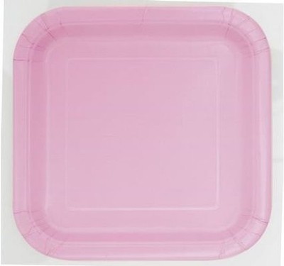 Gadget - Unique Party: 16 Lvly Pnk 7In Sq Plt Sup. Piatto Carta Quadrato 18 Cm R