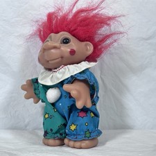 Vintage 1984 Dam Troll Doll Clown with Red Hair