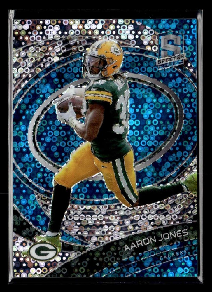 2021 Panini Spectra Aaron Jones Neon Blue /60 #40 Packers UX5897