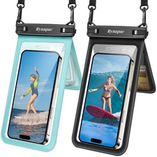 Double Space Waterproof Phone Pouch, 2 Pack Waterproof Phone Case with Lanyar...